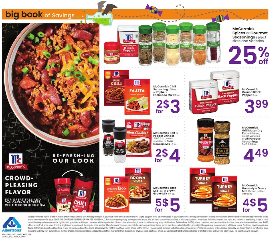 Albertsons Ad Big Book 26th September – 30th October 2023 Page 18