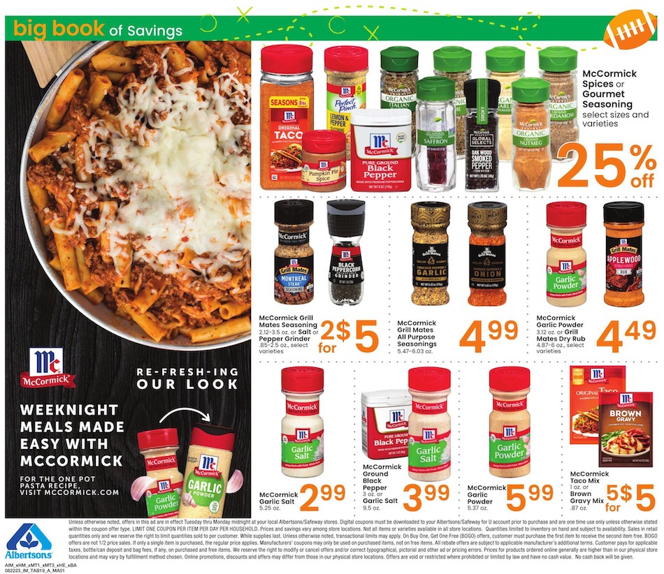 Albertsons Ad Big Books 22nd August – 25th September 2023 Page 19