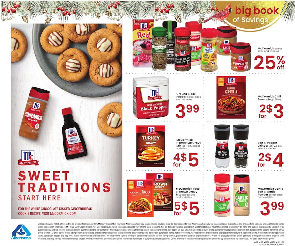 Albertsons Big Book of Savings 5th December – 1st January 2024 Page 19
