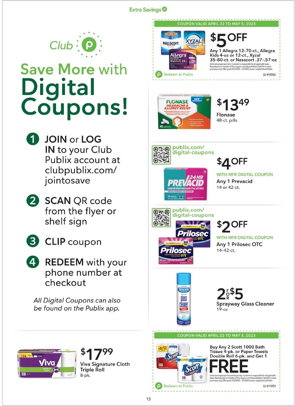 Publix Ad Extra Savings 22nd April – 5th May 2023 Page 13