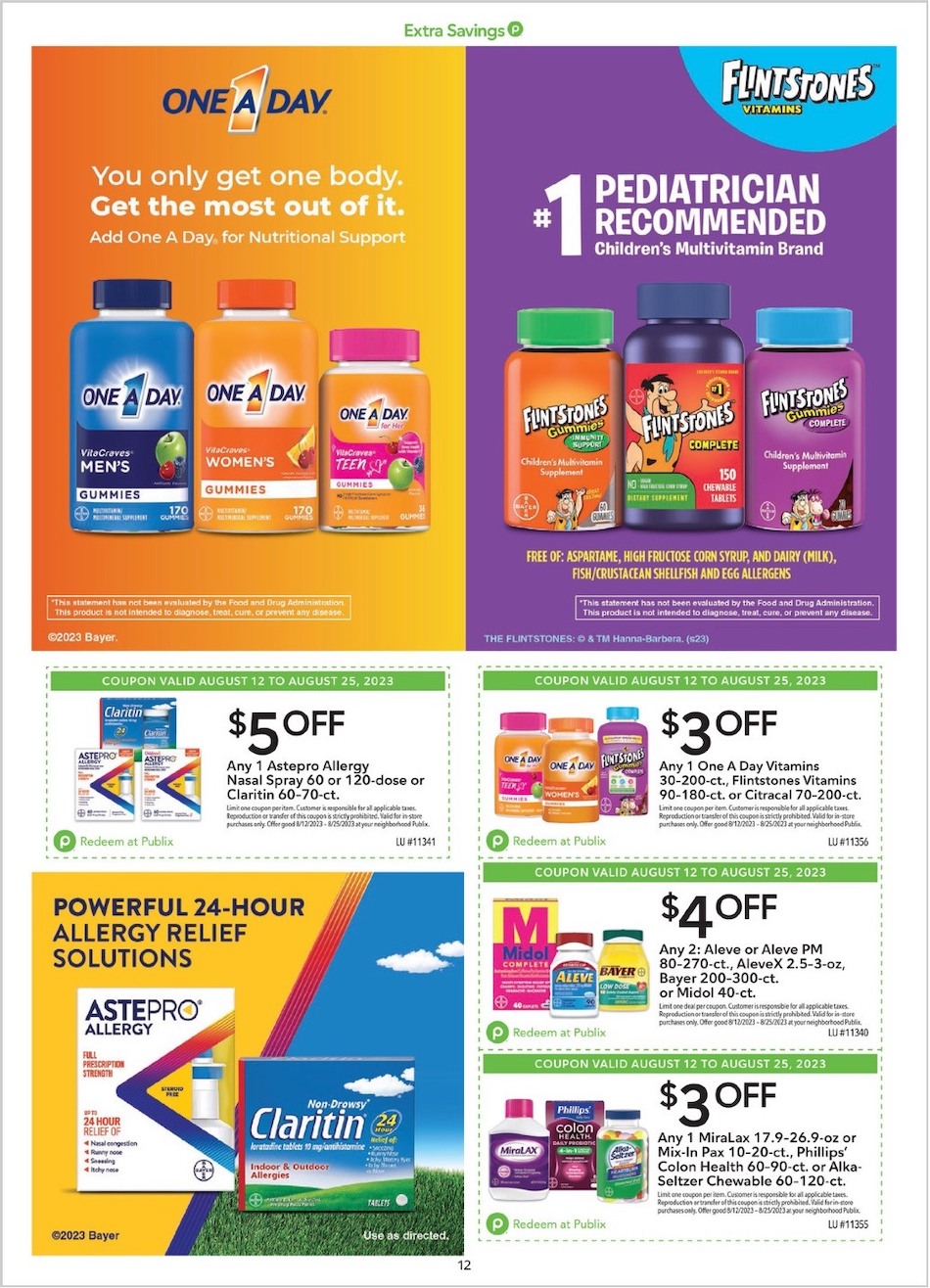 Publix Ad Extra Savings 12th – 25th August 2023 Page 12