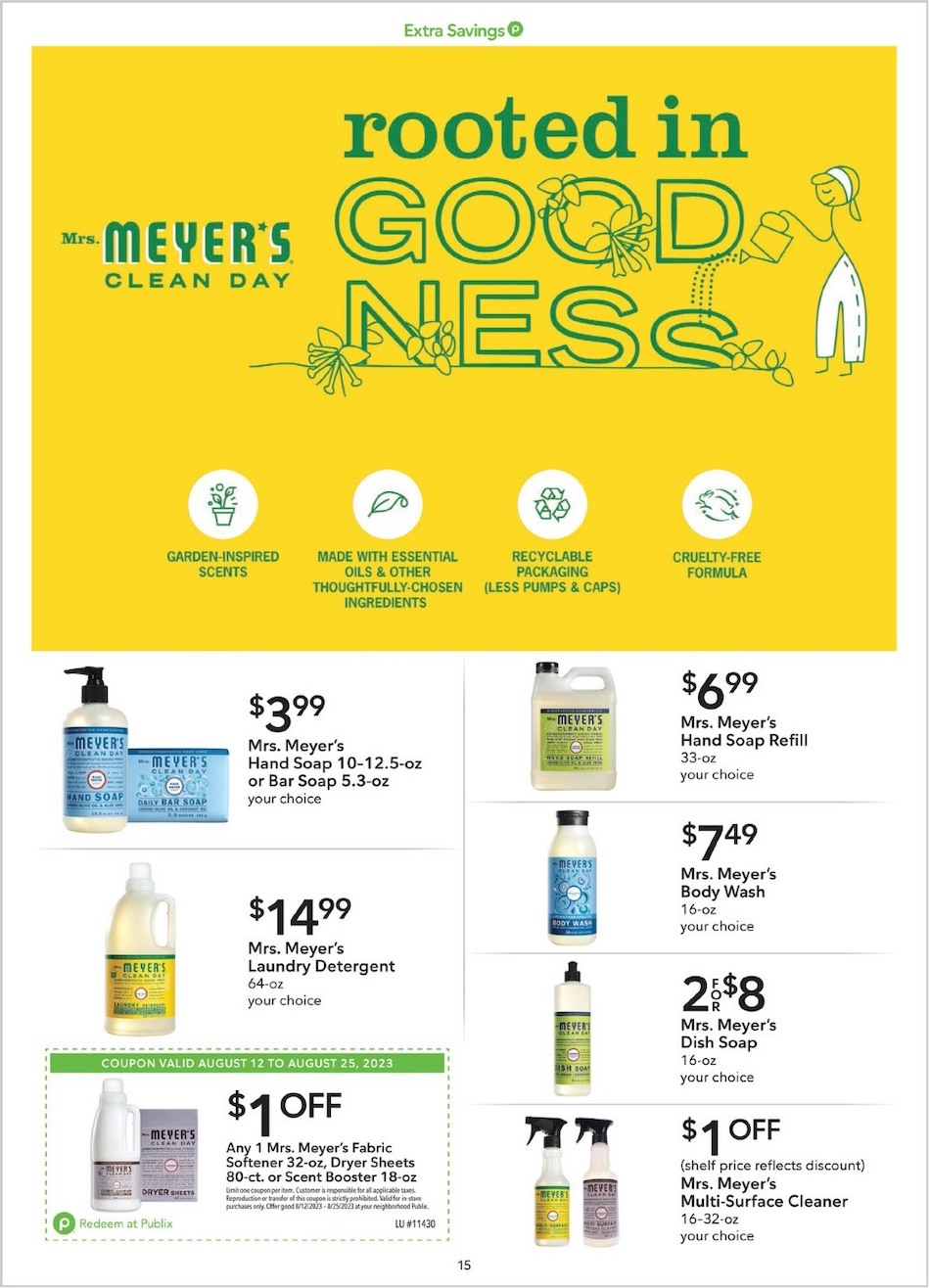 Publix Ad Extra Savings 12th – 25th August 2023 Page 15