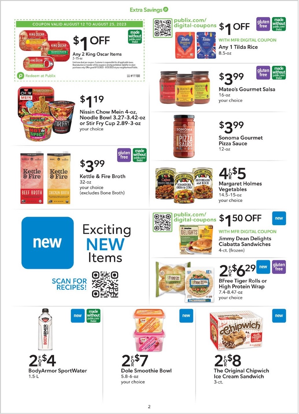 Publix Ad Extra Savings 12th – 25th August 2023 Page 2