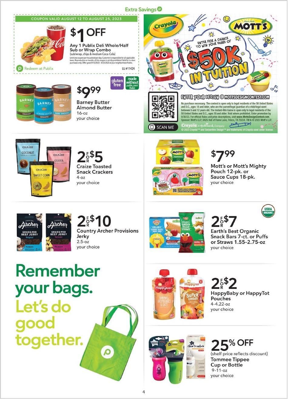 Publix Ad Extra Savings 12th – 25th August 2023 Page 4