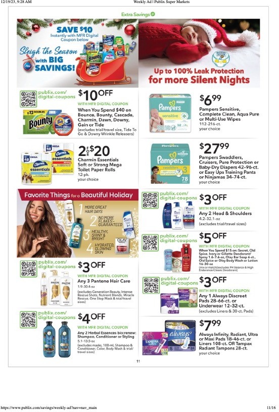 Publix Ad Extra Savings 16th – 29th December 2023 Page 11