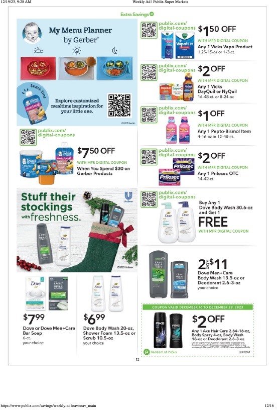 Publix Ad Extra Savings 16th – 29th December 2023 Page 12