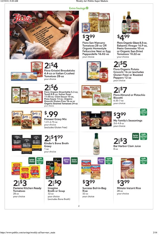 Publix Ad Extra Savings 16th – 29th December 2023 Page 2