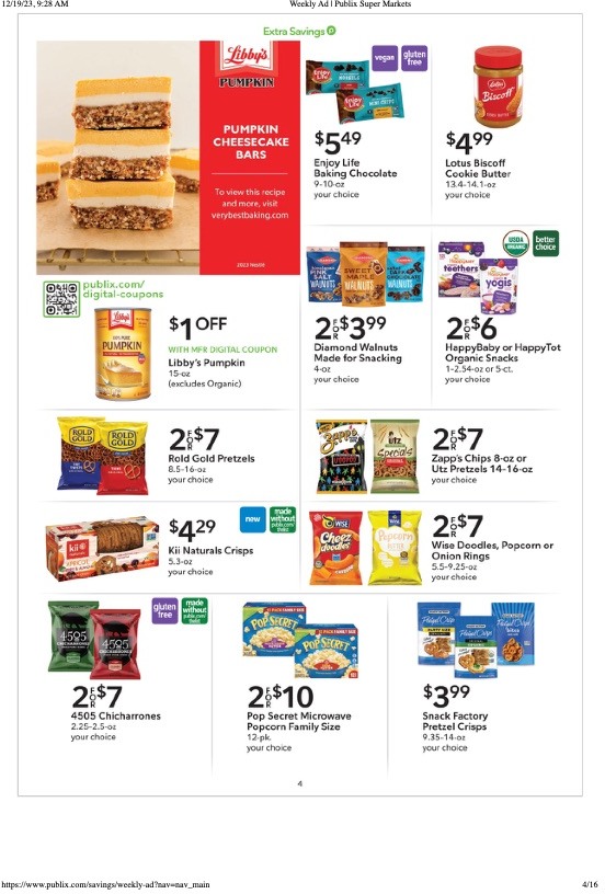 Publix Ad Extra Savings 16th – 29th December 2023 Page 4