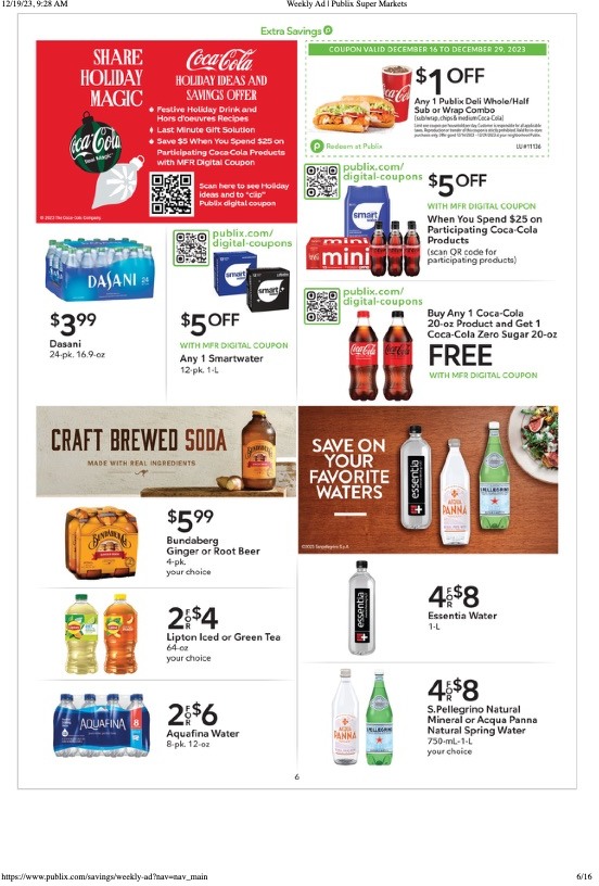 Publix Ad Extra Savings 16th – 29th December 2023 Page 6