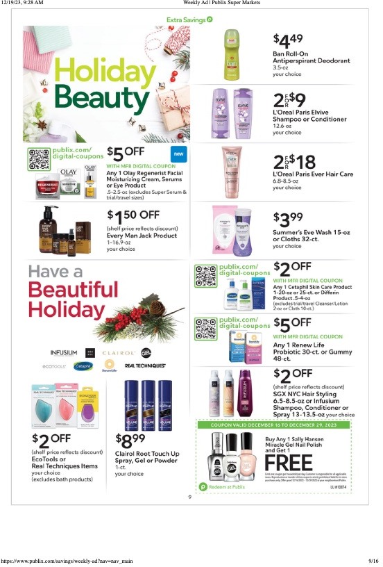 Publix Ad Extra Savings 16th – 29th December 2023 Page 9