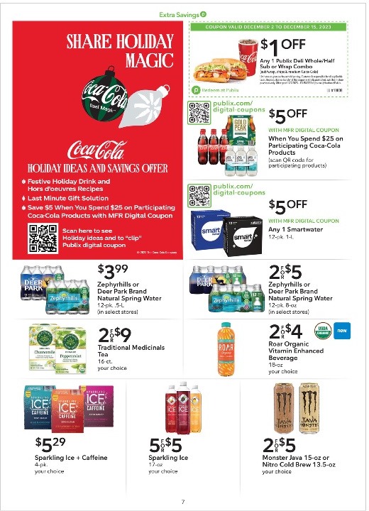 Publix Ad Extra Savings 2nd – 15th December 2023 Page 7