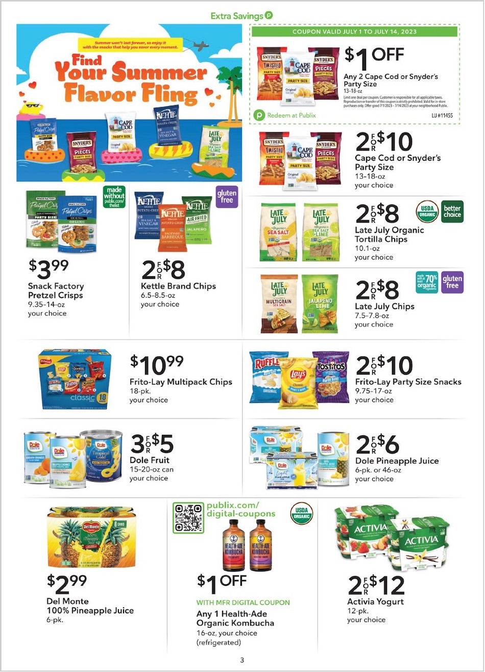 Publix Ad Extra Savings 1st – 14th July 2023 Page 3