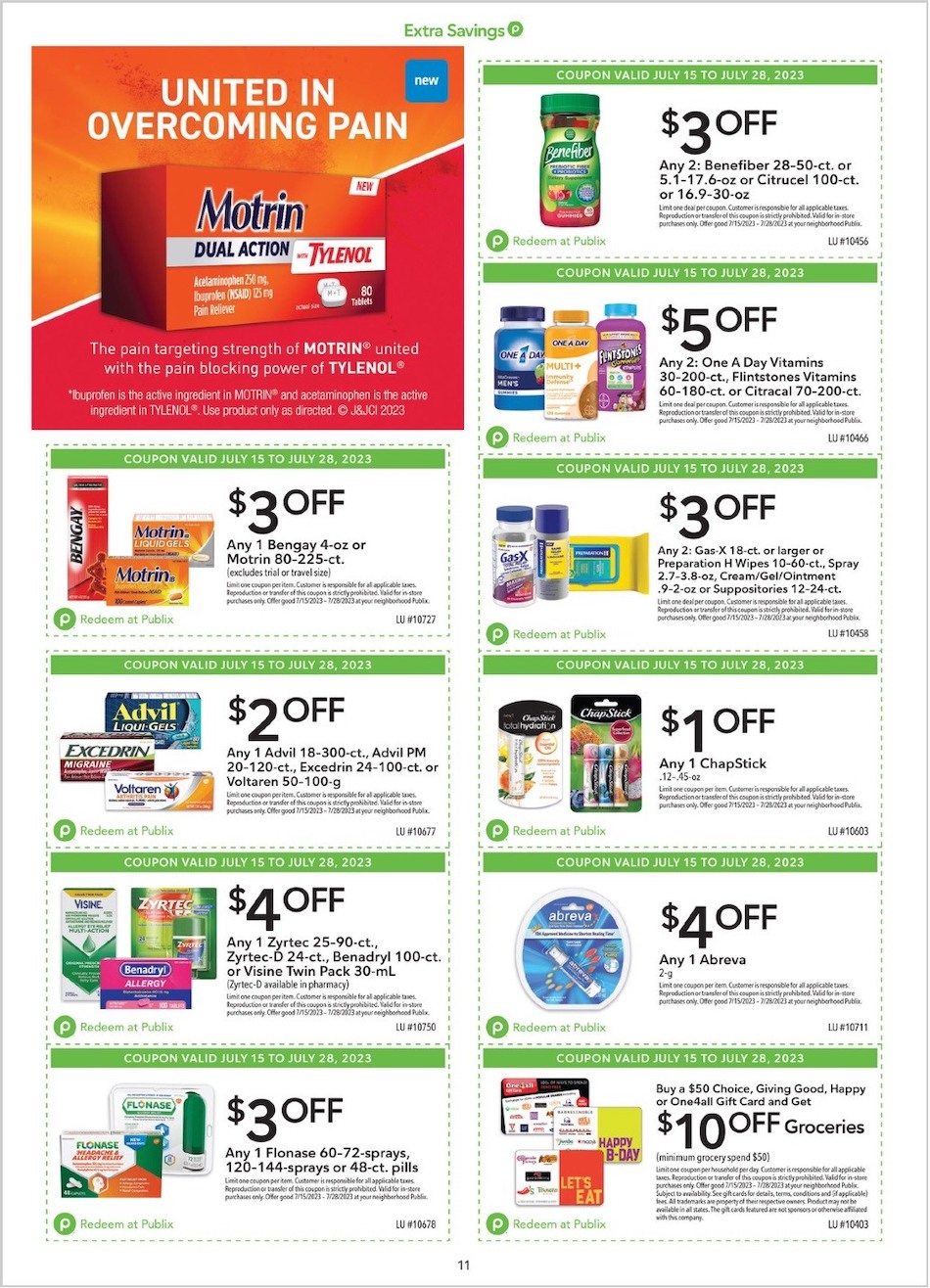 Publix Ad Extra Savings 15th – 28th July 2023 Page 11