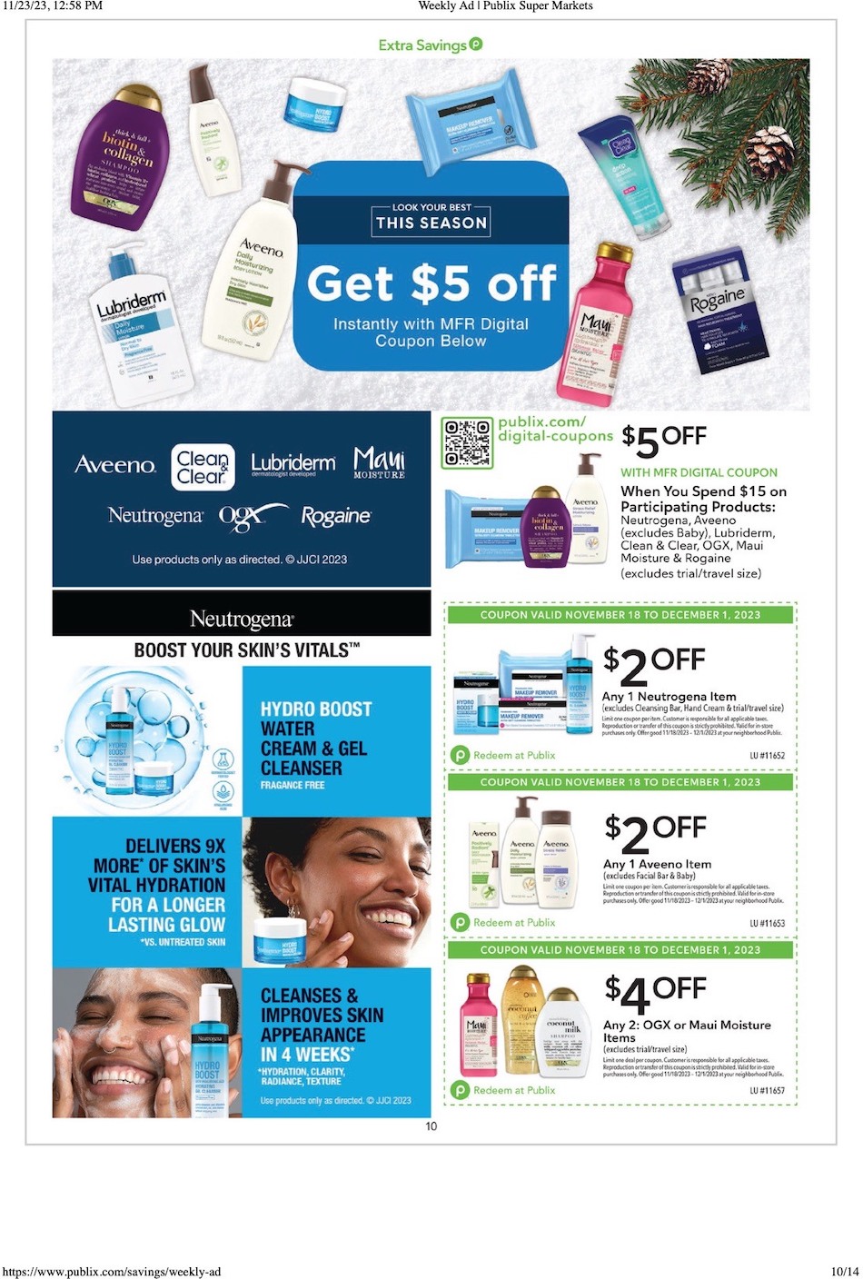 Publix Ad Extra Savings 18th November – 1st December 2023 Page 10