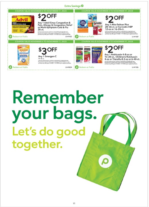 Publix Ad Extra Savings 4th – 17th November 2023 Page 11