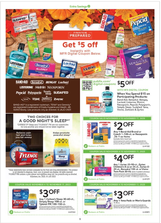 Publix Ad Extra Savings 4th – 17th November 2023 Page 9