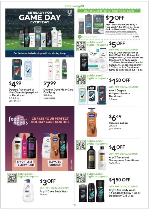 Publix Ad Extra Savings 31st October – 3rd November 2023 Page 13