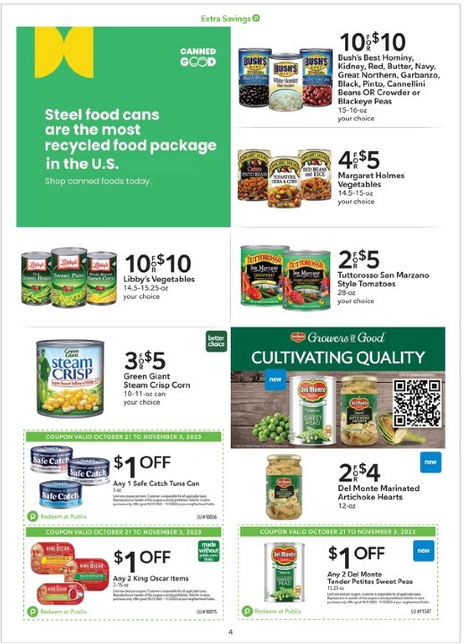 Publix Ad Extra Savings 31st October – 3rd November 2023 Page 4