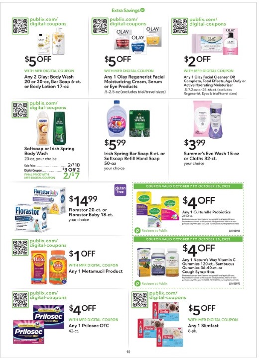 Publix Ad Extra Savings 7th – 20th October 2023 Page 10