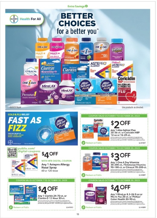Publix Ad Extra Savings 7th – 20th October 2023 Page 13