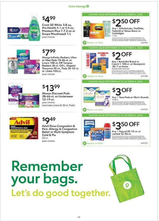Publix Ad Extra Savings 23rd September – 6th October 2023 Page 13