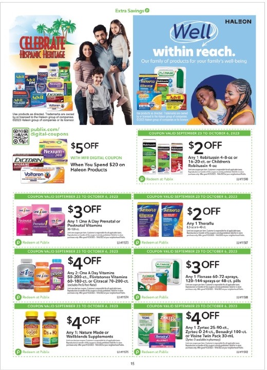 Publix Ad Extra Savings 23rd September – 6th October 2023 Page 15