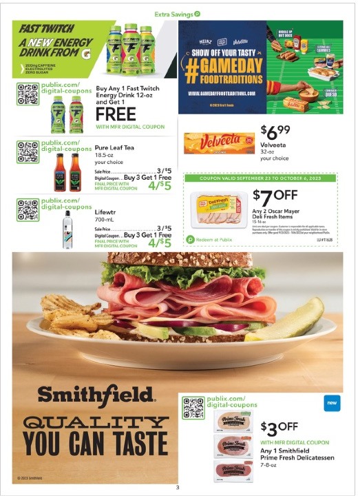 Publix Ad Extra Savings 23rd September – 6th October 2023 Page 3