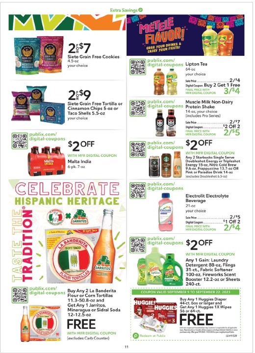 Publix Ad Extra Savings 9th – 22nd September 2023 Page 11