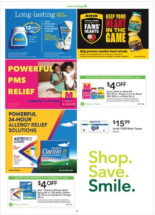 Publix Ad Extra Savings 9th – 22nd September 2023 Page 15
