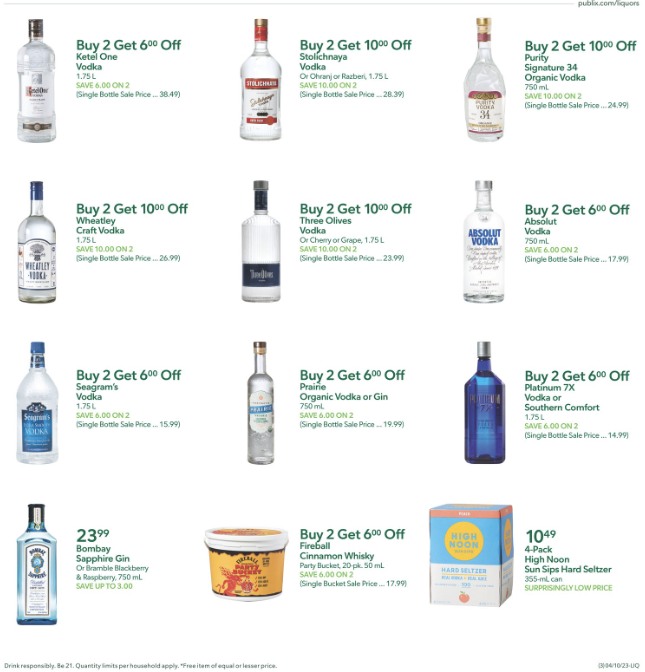 Publix Ad Liquor 10th – 18th April 2023 Page 3