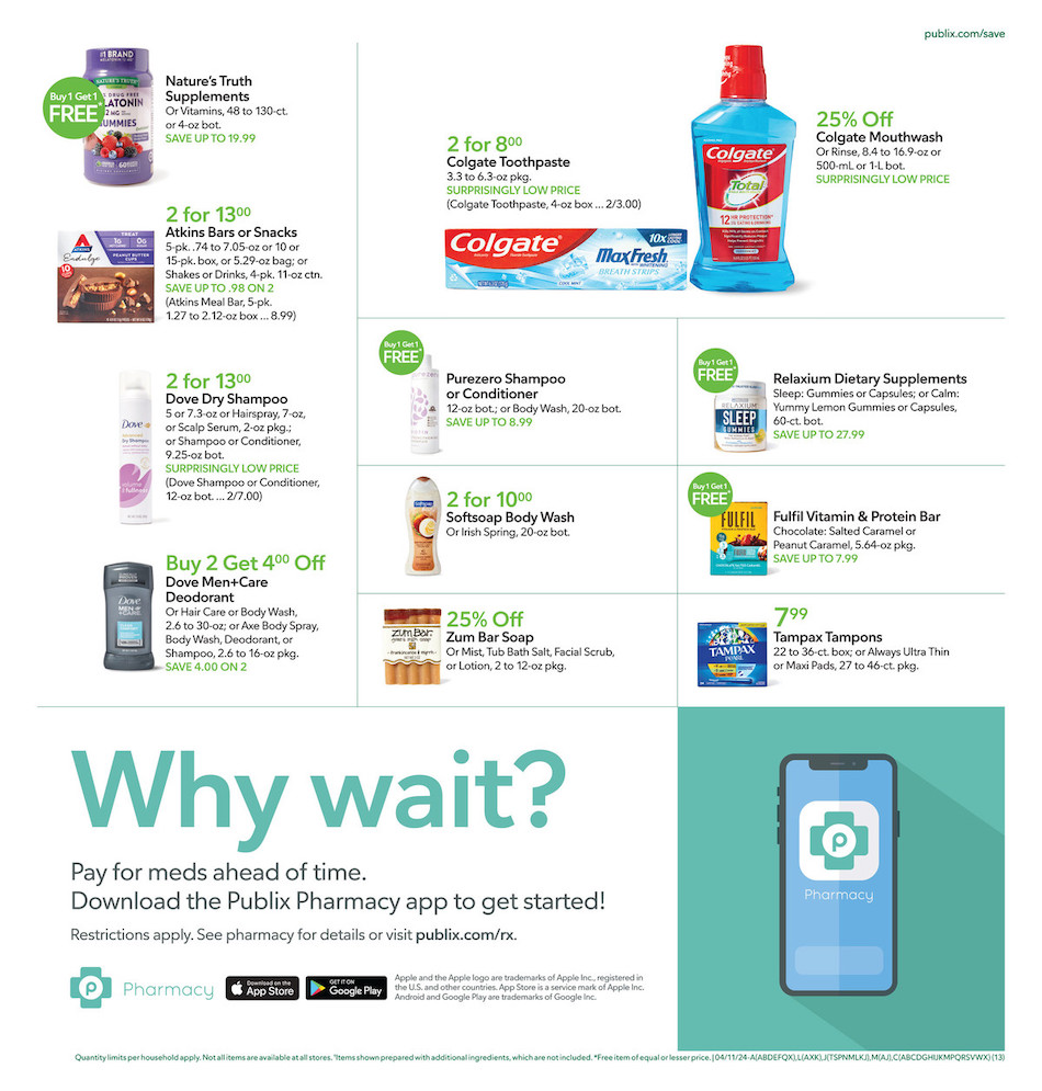 Publix Weekly Ad 10th – 16th April 2024 Page 13