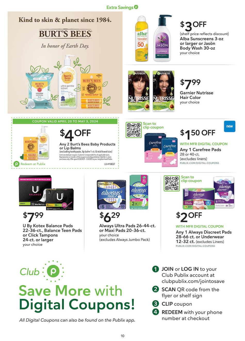 Publix Weekly Ad Extra Savings 20th April – 3rd May 2024 Page 10