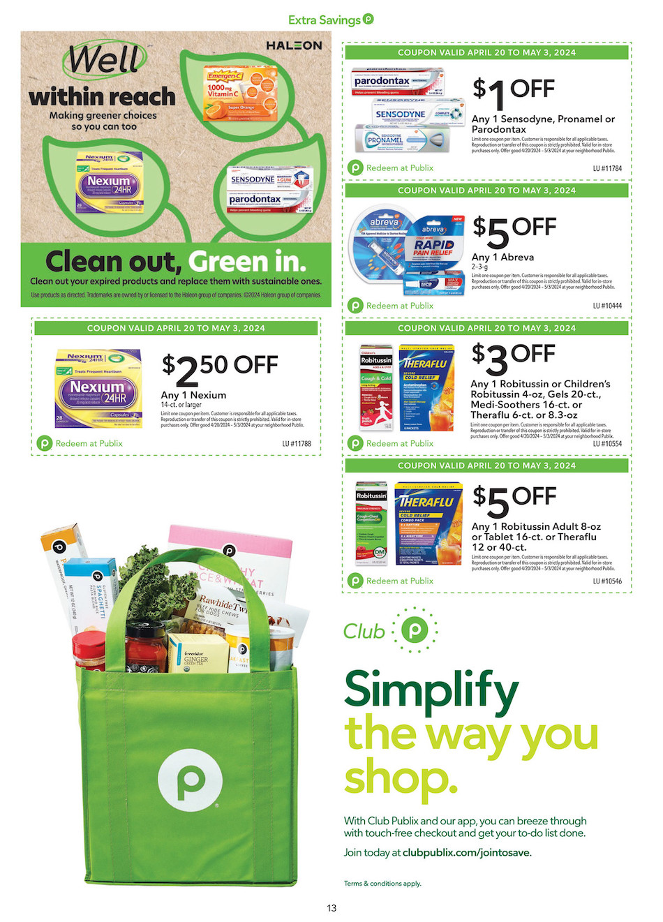 Publix Weekly Ad Extra Savings 20th April – 3rd May 2024 Page 13