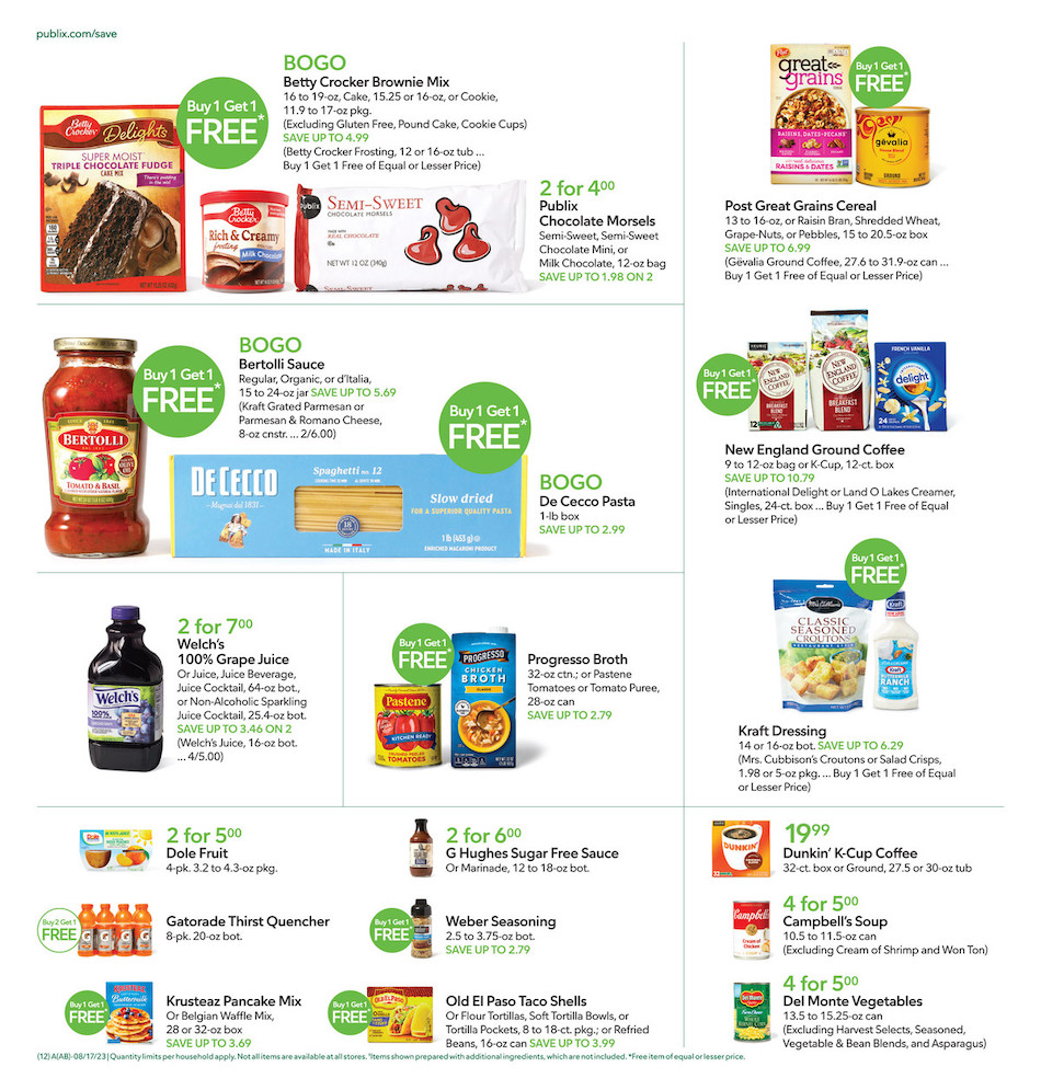Publix Weekly Ad 16th – 22nd August 2023 Page 12