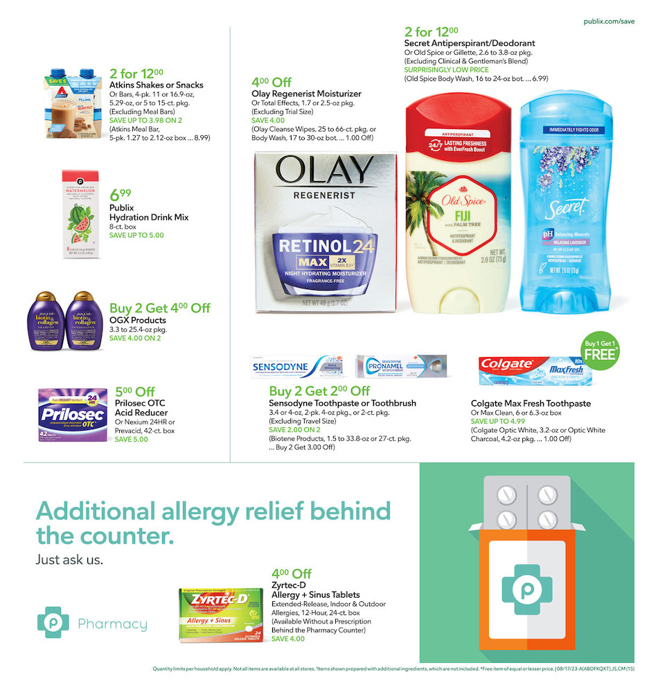 Publix Weekly Ad 16th – 22nd August 2023 Page 15