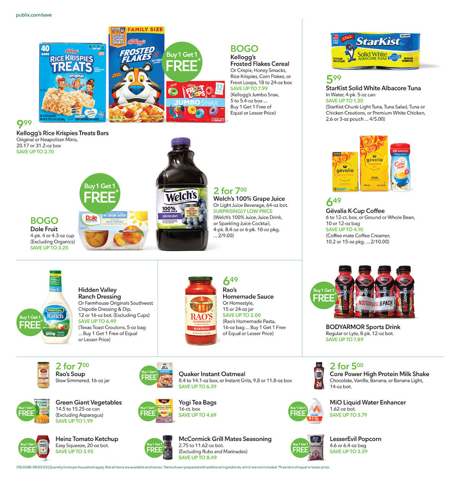 Publix Weekly Ad 2nd – 8th August 2023 Page 10