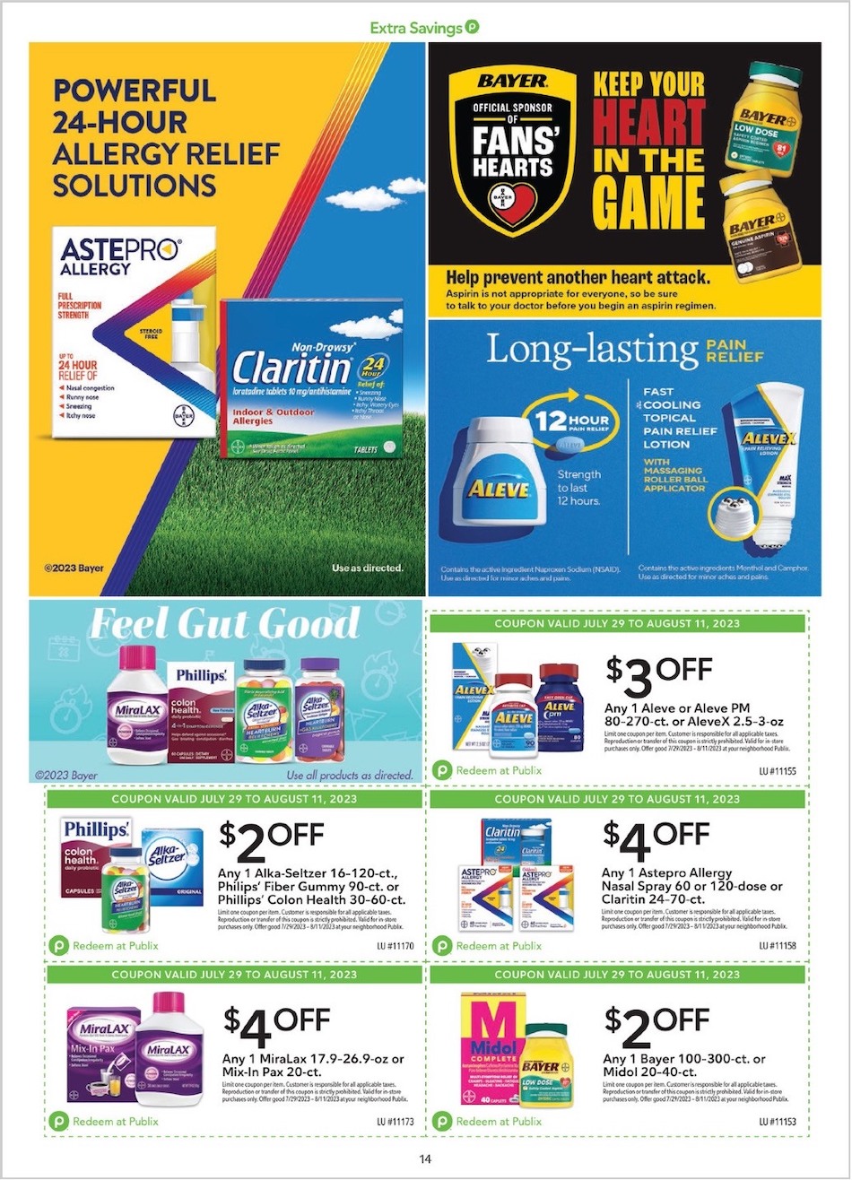 Publix Weekly Ad Extra 29th July – 11th August 2023 Page 14