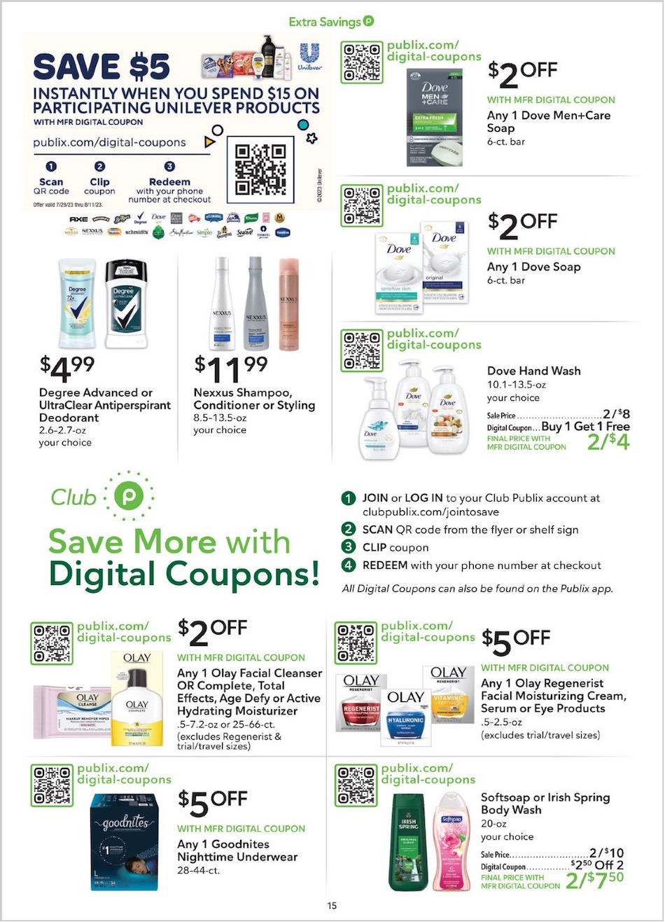 Publix Weekly Ad Extra 29th July – 11th August 2023 Page 15