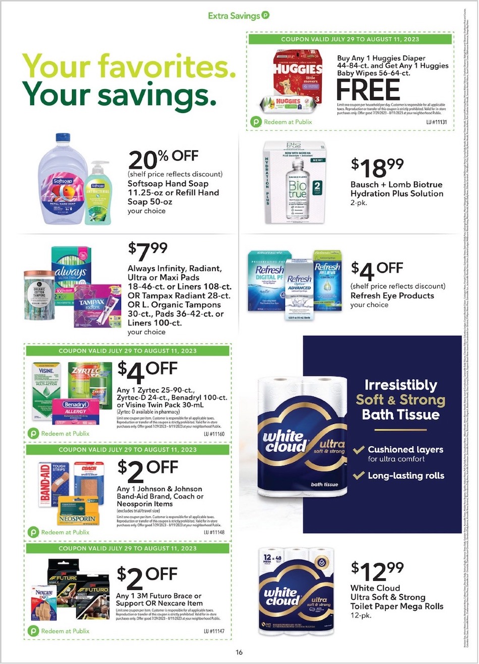 Publix Weekly Ad Extra 29th July – 11th August 2023 Page 16