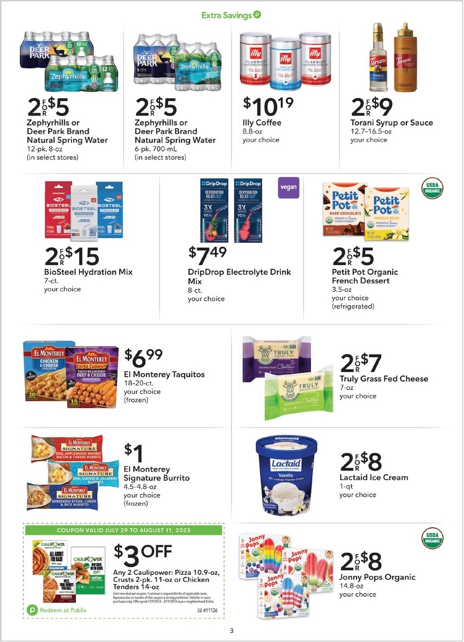 Publix Weekly Ad Extra 29th July – 11th August 2023 Page 3