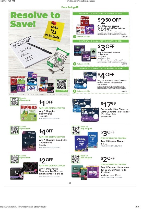 Publix Weekly Ad Extra Savings 13th – 26th January 2024 Page 10