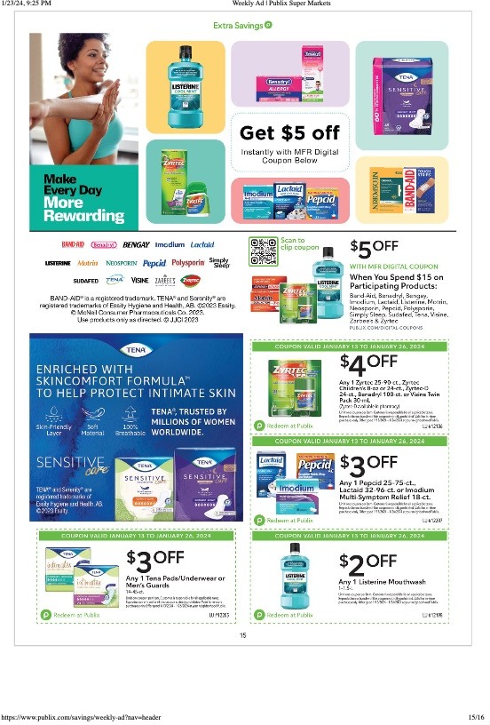 Publix Weekly Ad Extra Savings 13th – 26th January 2024 Page 15