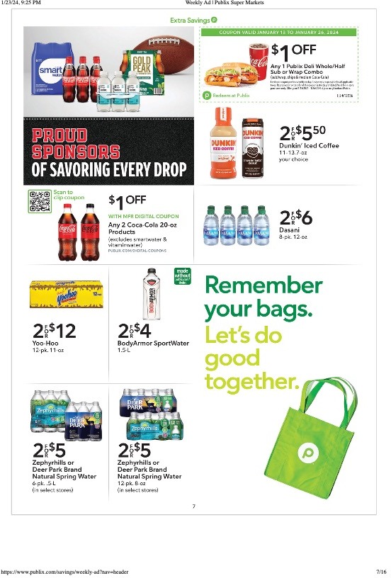 Publix Weekly Ad Extra Savings 13th – 26th January 2024 Page 7