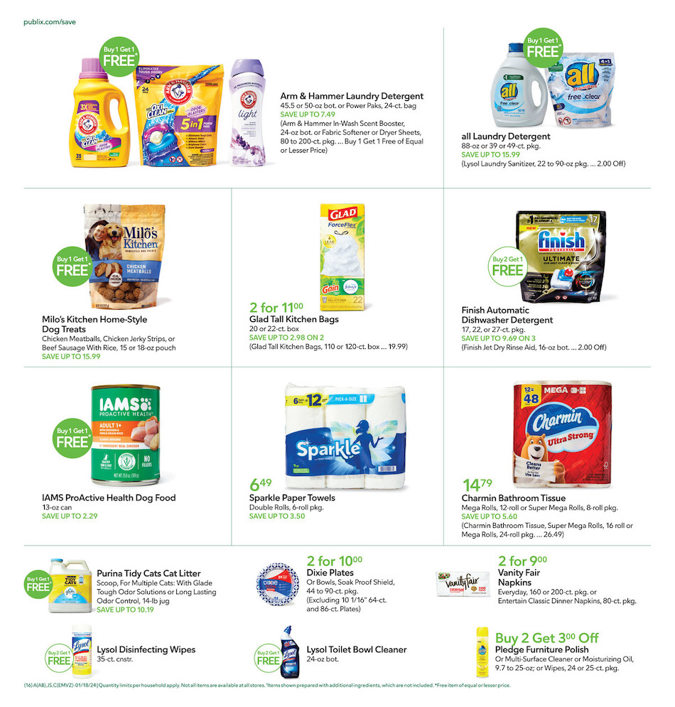 Publix Weekly Ad 17th – 23rd January 2024 Page 16