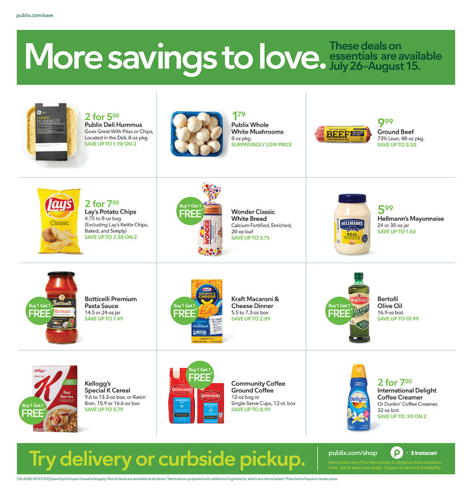 Publix Weekly Ad 26th July – 1st August 2023 Page 16