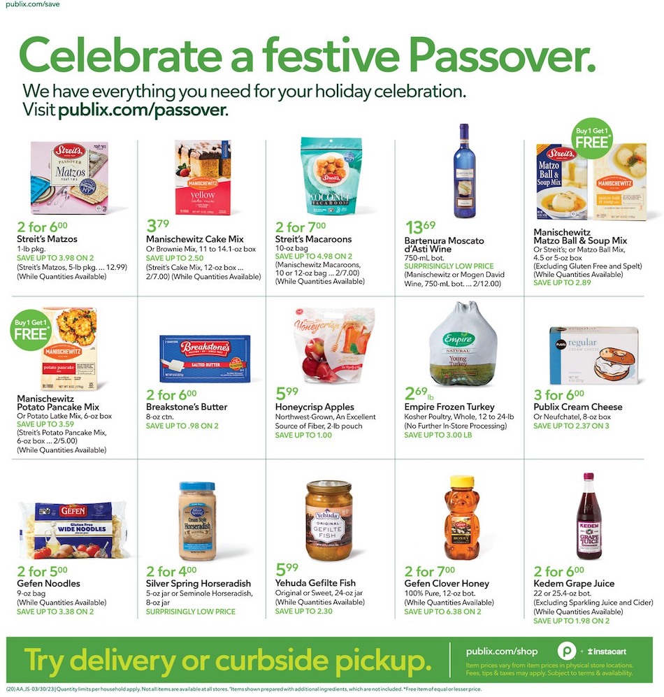 Publix Weekly Ad Easter 29th March – 8th April 2023 Page 20