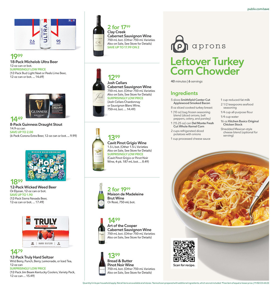 Publix Weekly Ad 1st – 7th November 2023 Page 3