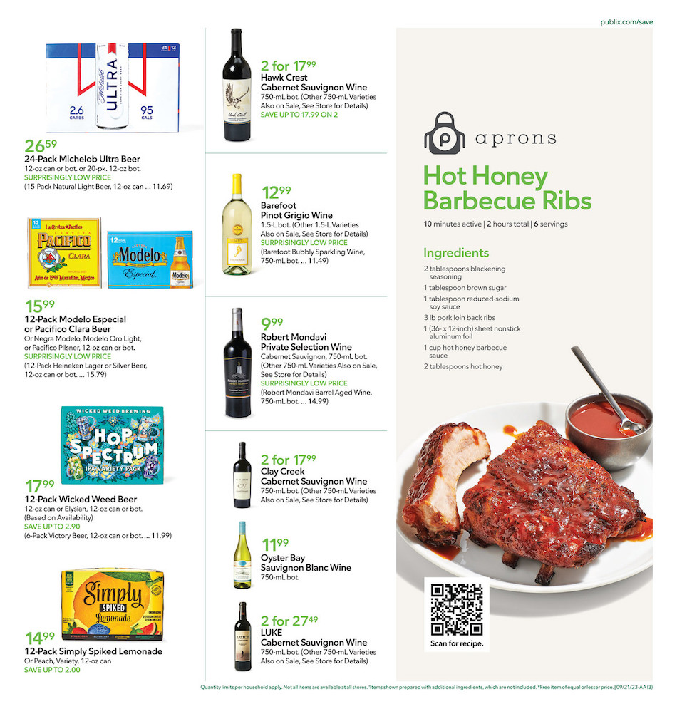 Publix Weekly ad 20th – 26th September 2023 Page 3