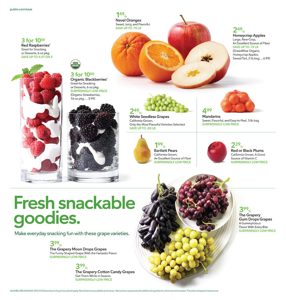 Publix Weekly ad 20th – 26th September 2023 Page 6