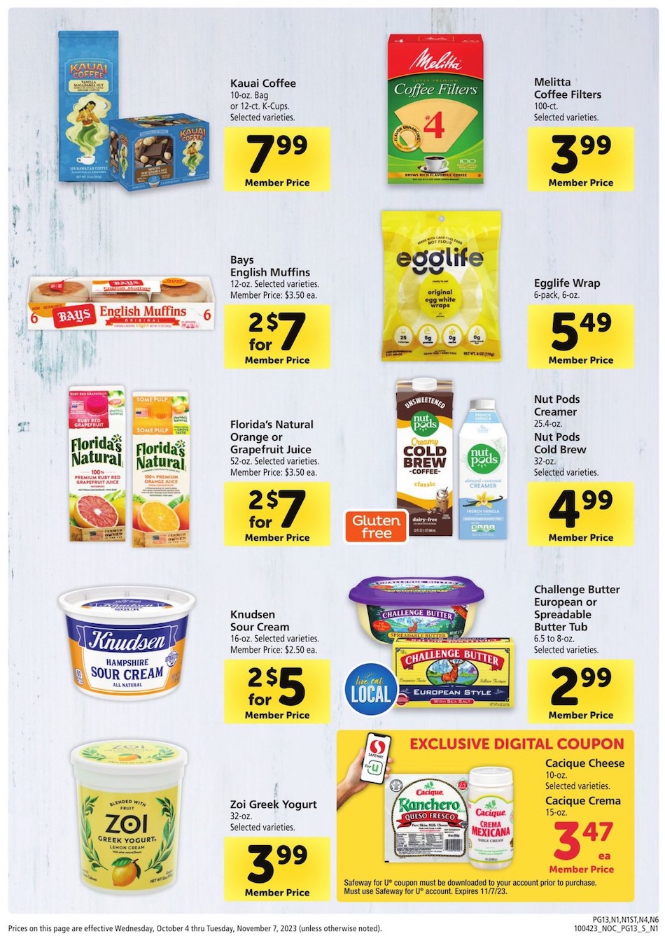 Safeway Ad Big Book 4th October – 7th November 2023 Page 13